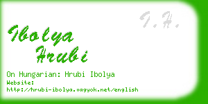 ibolya hrubi business card